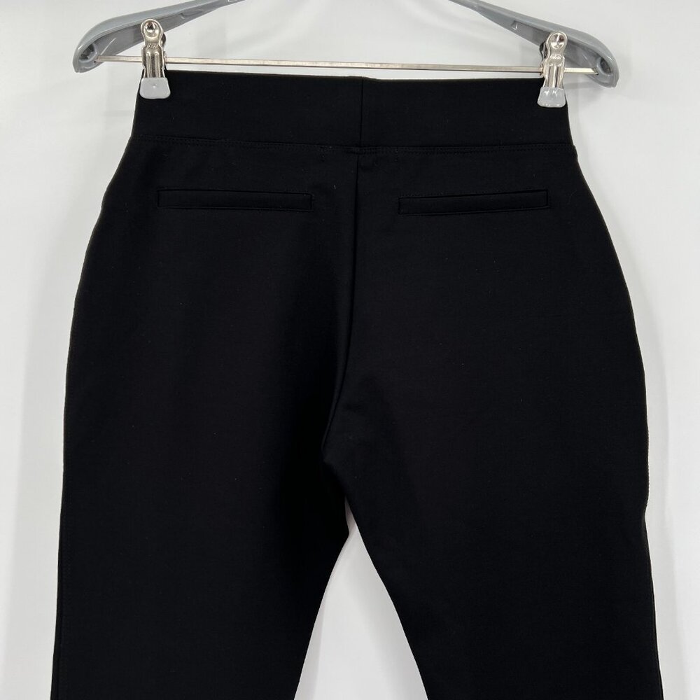 Quince Women's Black Ultra-Stretch Ponte Pants Kick Flare sz L 24" Inseam NWT - Picture 5 of 7